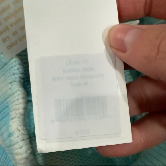 NWT LoveShackFancy Shorts Karissa Knit Scallop in Blue Tie Dye - Picture 6 of 8